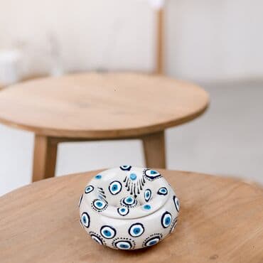 Wholesale China Large Ashtray with Lid Evil Eye