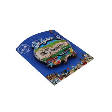 Wholesale Dalyan Themed Myros Packaged UV Printed Wooden Refrigerator Magnet - 6