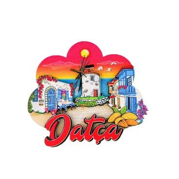Wholesale Datça Themed 3D Picture Wooden Refrigerator Magnet