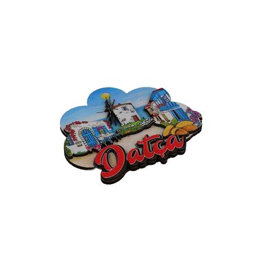 Toptan Datça Temalı 3d Resi̇mli̇ Ahşap Magnet - 20
