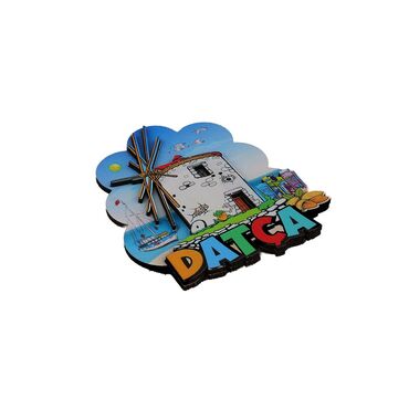 Toptan Datça Temalı 3d Resi̇mli̇ Ahşap Magnet - 19