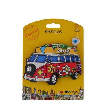 Wholesale Datça Themed Myros Carded UV Printed Wooden Refrigerator Magnet - 4