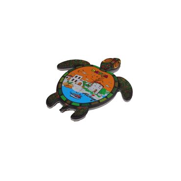 Wholesale Datça Themed Myros UV Turtle Shaped Refrigerator Magnet 80*74 mm - 5