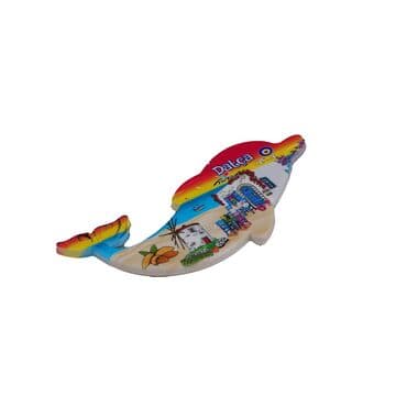 Wholesale Datça Themed Myros UV Dolphin Shaped Refrigerator Magnet 110*50 mm - 18