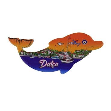Wholesale Datça Themed Myros UV Dolphin Shaped Refrigerator Magnet 110*50 mm - 4