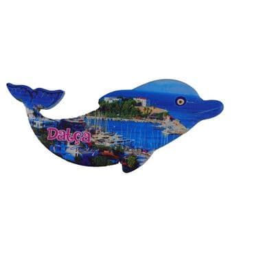 Wholesale Datça Themed Myros UV Dolphin Shaped Refrigerator Magnet 110*50 mm - 6
