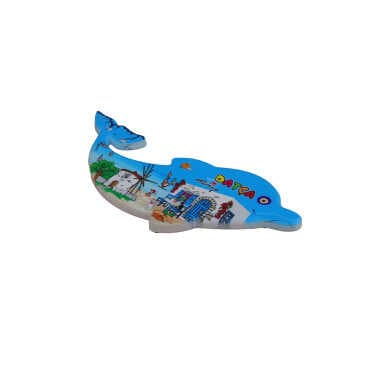 Wholesale Datça Themed Myros UV Dolphin Shaped Refrigerator Magnet 110*50 mm - 13