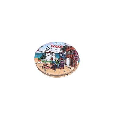 Wholesale Datça Themed Myros Round PU Mirror