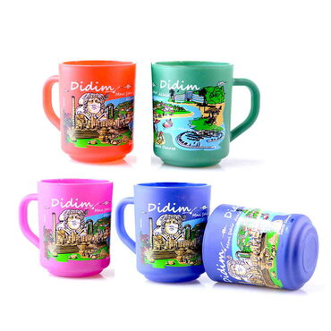 Wholesale Didim Themed Glass Mug Set of 2 - 3