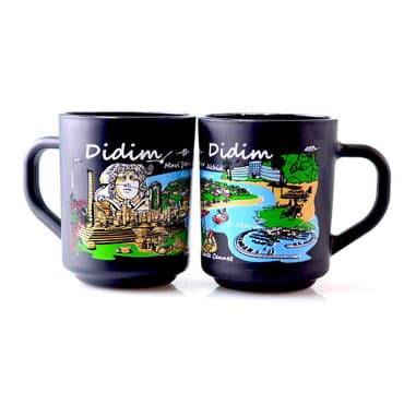 Wholesale Didim Themed Glass Mug Set of 2 - 6