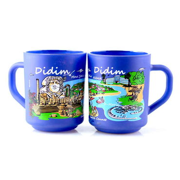 Wholesale Didim Themed Glass Mug Set of 2 - 7