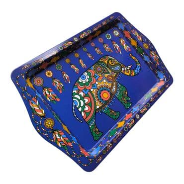 Toptan Fil Temalı Mi̇ni̇ Metal Tepsi̇ (25*16 Cm) - Standart - 2
