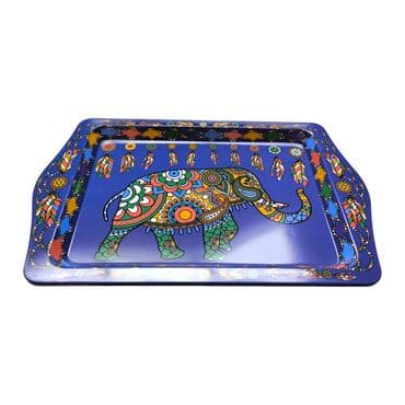 Toptan Fil Temalı Mi̇ni̇ Metal Tepsi̇ (25*16 Cm) - Standart - 3