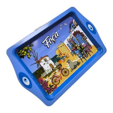 Wholesale Foça Themed Mini Metal Tray (25*16 Cm) - Standart - 2
