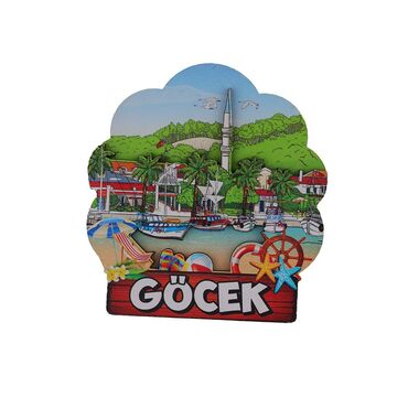 Wholesale Göcek Themed 3D Picture Wooden Refrigerator Magnet