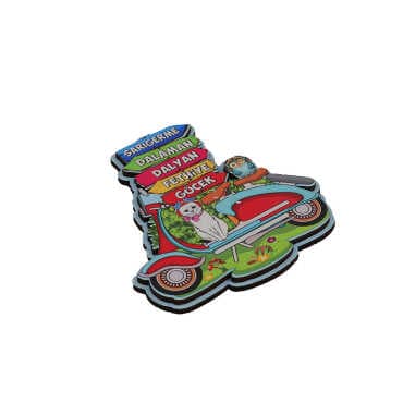 Wholesale Göcek Themed 3D Picture Wooden Refrigerator Magnet - 7