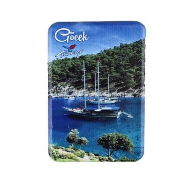 Wholesale Göcek Themed Myros UV Refrigerator Magnet 80x50 mm - 7
