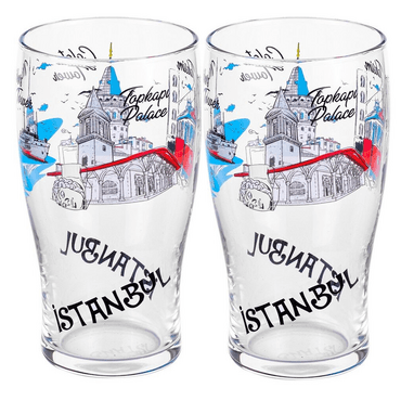 Wholesale Istanbul Themed Beer Glass Set of 2