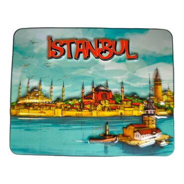 Wholesale Istanbul Themed Embossed PVC Refrigerator Magnet 70x90 mm - 5