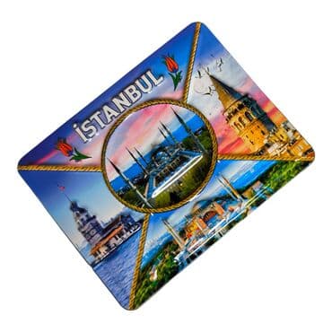 Wholesale Istanbul Themed Embossed PVC Refrigerator Magnet 70x90 mm - 16