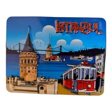 Wholesale Istanbul Themed Embossed PVC Refrigerator Magnet 70x90 mm - 8