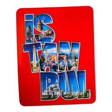 Wholesale Istanbul Themed Embossed PVC Refrigerator Magnet 70x90 mm - 10