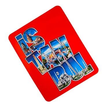 Wholesale Istanbul Themed Embossed PVC Refrigerator Magnet 70x90 mm - 14