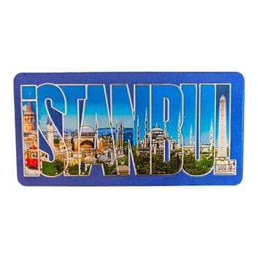 Wholesale Istanbul Themed Metallic Refrigerator Magnet 50x100 mm - 2