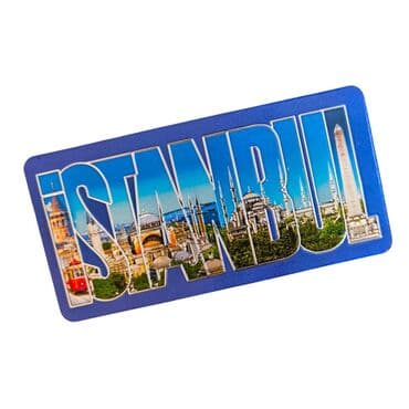 Wholesale Istanbul Themed Metallic Refrigerator Magnet 50x100 mm - 8