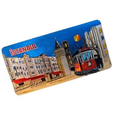 Wholesale Istanbul Themed Metallic Refrigerator Magnet 50x100 mm - 9