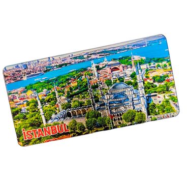Wholesale Istanbul Themed Metallic Refrigerator Magnet 50x100 mm - 10