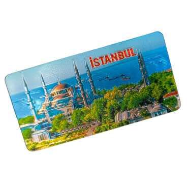 Wholesale Istanbul Themed Metallic Refrigerator Magnet 50x100 mm - 11