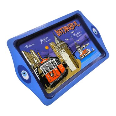 Wholesale Istanbul Themed Mini Metal Tray (25*16 Cm) - Standart - 2