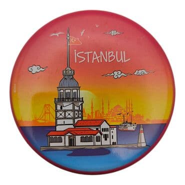 Wholesale İstanbul Themed Myros Metal Tin Candle 73x35 mm - 5