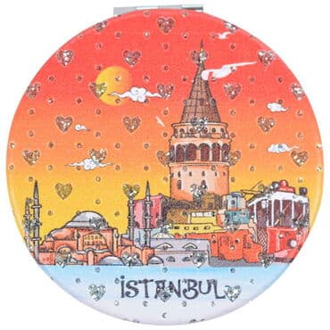 Wholesale Istanbul Themed Myros Round Customized PU Mirror 72x11 mm - 6