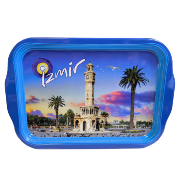 Wholesale Izmir Themed Double Sided Printed Tray 23x30 CM - 3