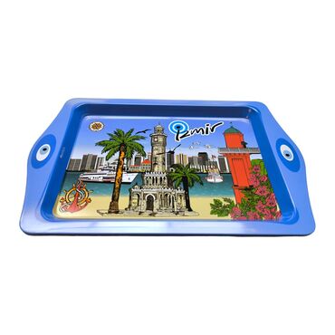 Wholesale Izmir Themed Mini Metal Tray (25*16 Cm) - Standart - 3