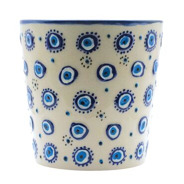 Wholesale Embossed Evil Eye 13 cm Flower Pot - 3