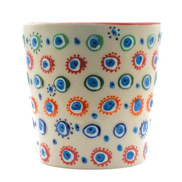 Toptan Kabartma Nazar 13 Cm Saksı - Myros