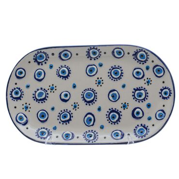 Toptan Kabartma nazar kayık tabak 112X190X20 MM - 2