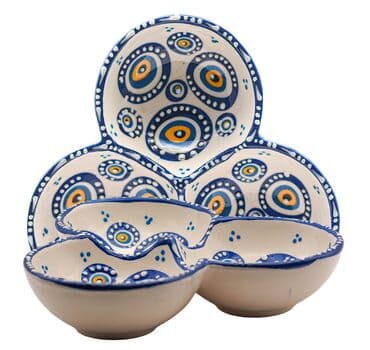 Wholesale Embossed Evil Eye Round Snack Bowl 21 cm