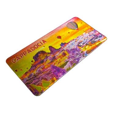 Wholesale Cappadocia Themed Metallic Refrigerator Magnet 50x100 mm - 4