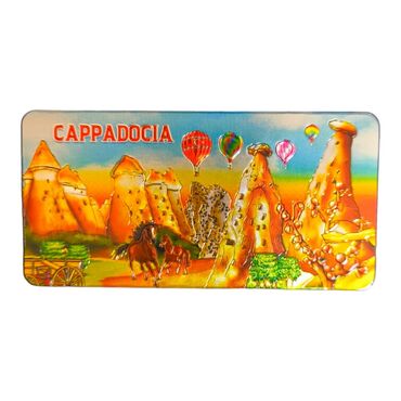 Wholesale Cappadocia Themed Metallic Refrigerator Magnet 50x100 mm - 2