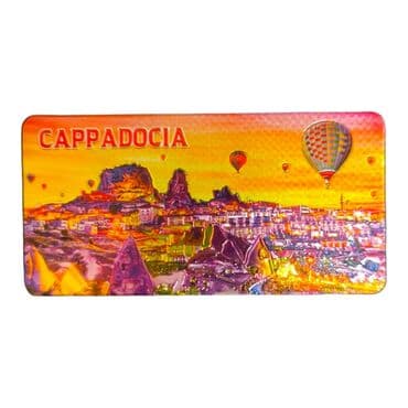 Wholesale Cappadocia Themed Metallic Refrigerator Magnet 50x100 mm - 3