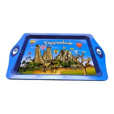Wholesale Cappadocia Themed Mini Metal Tray (25*16 Cm) - Standart - 3
