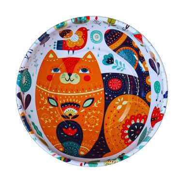 Wholesale Cat Themed Metal Bowl 95 mm - 4