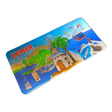 Wholesale Kemer Themed Metallic Refrigerator Magnet 50x100 mm - 9