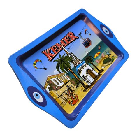 Toptan Kemer Temalı Mi̇ni̇ Metal Tepsi̇ (25*16 Cm) - 2