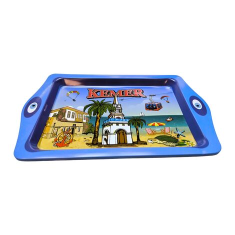 Toptan Kemer Temalı Mi̇ni̇ Metal Tepsi̇ (25*16 Cm) - 3