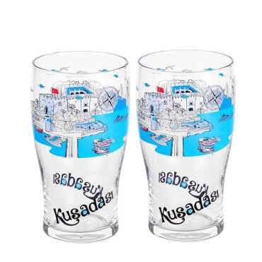 Toptan Kuşadası Temalı Bi̇ra Bardaği 2'li̇ Set - Standart - 2